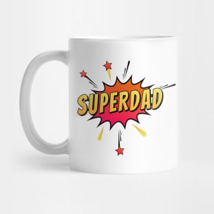 Father's Day Superdad Retro Comic Pop Art Mug